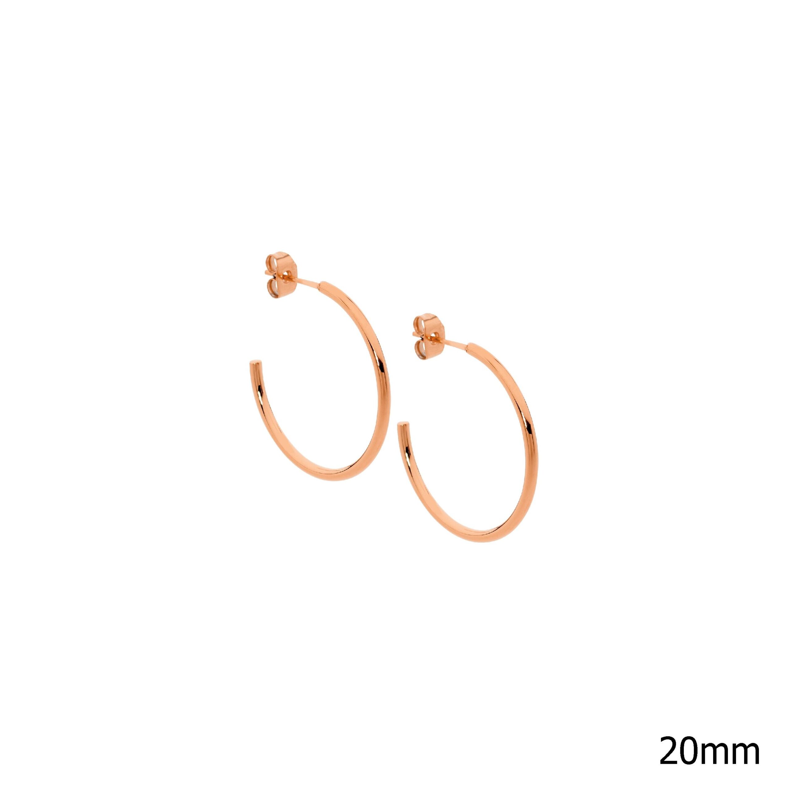 Ellani Stainless Steel IP-Rose Earring